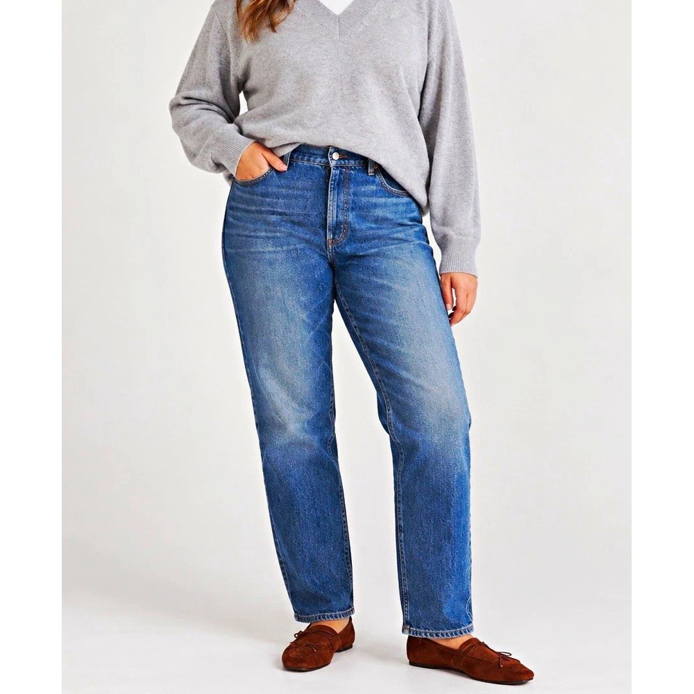 Madewell Perfect Vintage Jeans 31P Petite High Rise Straight Leg Blue
